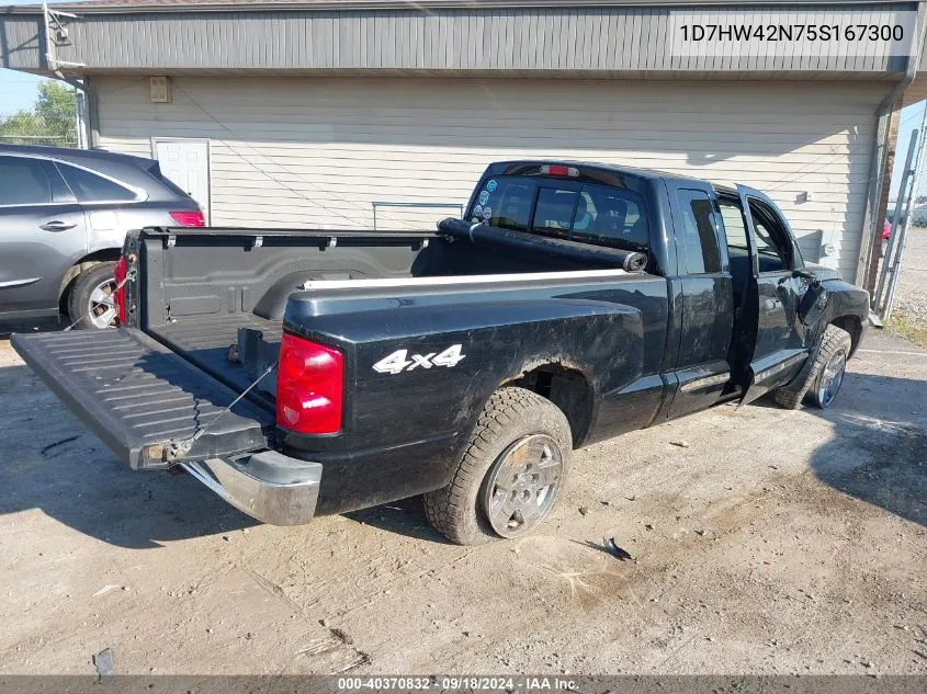 2005 Dodge Dakota Slt VIN: 1D7HW42N75S167300 Lot: 40370832