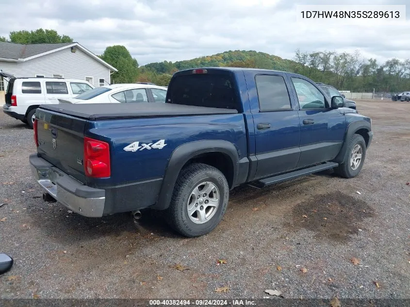 2005 Dodge Dakota Slt VIN: 1D7HW48N35S289613 Lot: 40382494