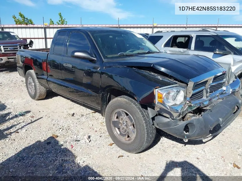 2005 Dodge Dakota Slt VIN: 1D7HE42N85S183220 Lot: 40422920