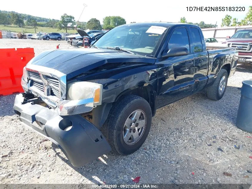 2005 Dodge Dakota Slt VIN: 1D7HE42N85S183220 Lot: 40422920