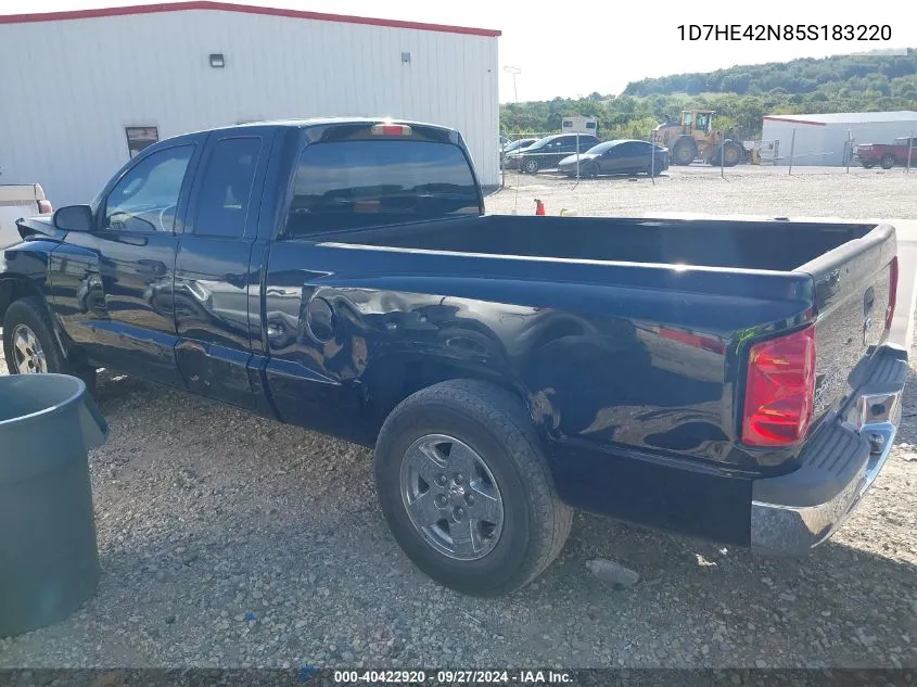 2005 Dodge Dakota Slt VIN: 1D7HE42N85S183220 Lot: 40422920