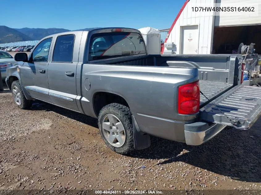 2005 Dodge Dakota Slt VIN: 1D7HW48N35S164062 Lot: 40424811