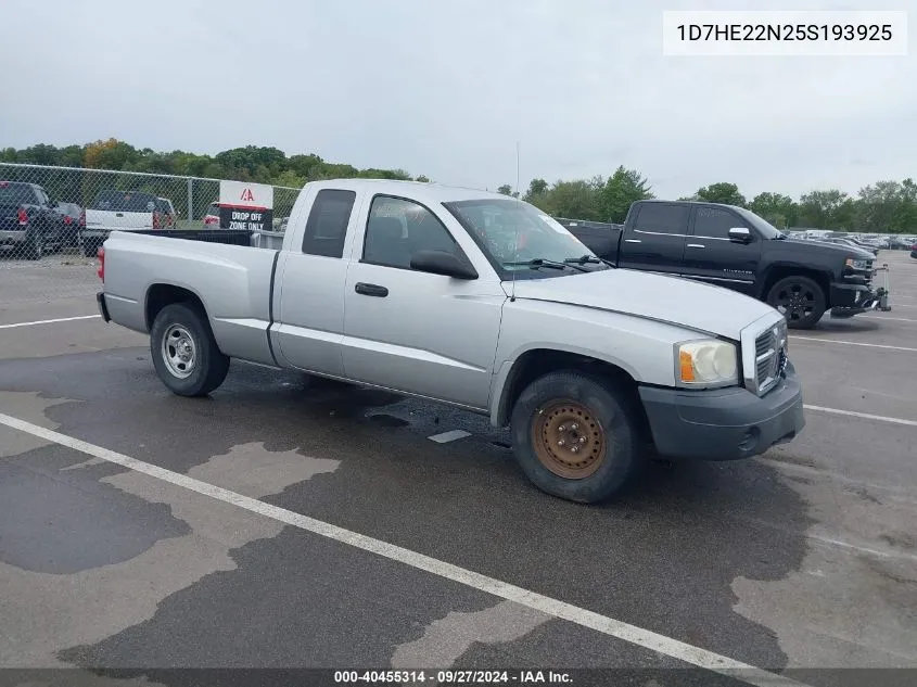 2005 Dodge Dakota St VIN: 1D7HE22N25S193925 Lot: 40455314