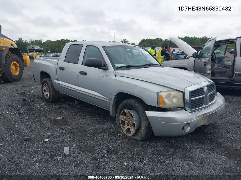 2005 Dodge Dakota Quad Slt VIN: 1D7HE48N65S304821 Lot: 40466700