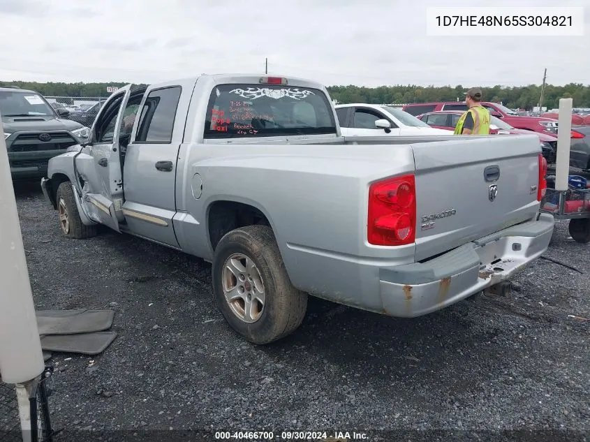 2005 Dodge Dakota Quad Slt VIN: 1D7HE48N65S304821 Lot: 40466700