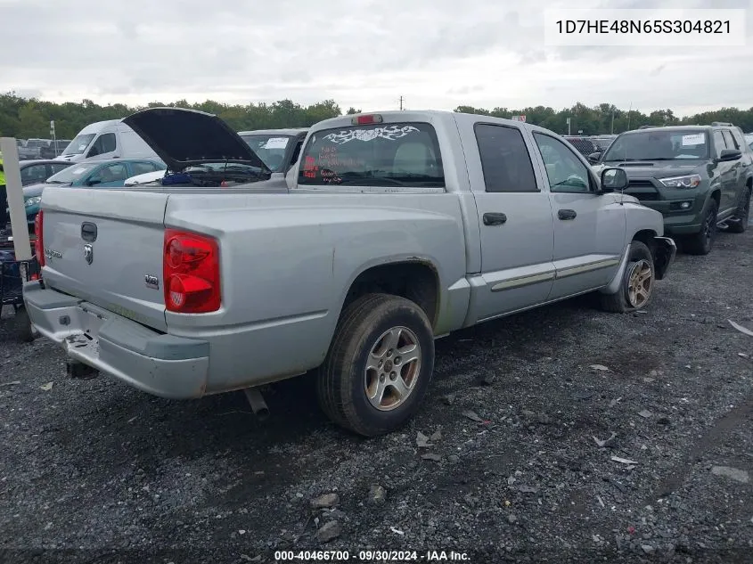 2005 Dodge Dakota Quad Slt VIN: 1D7HE48N65S304821 Lot: 40466700