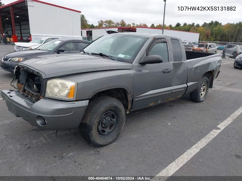 2005 Dodge Dakota Slt VIN: 1D7HW42KX5S131882 Lot: 40484874