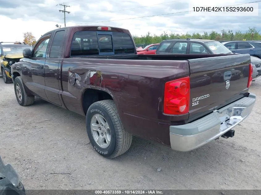 1D7HE42K15S293600 2005 Dodge Dakota Slt