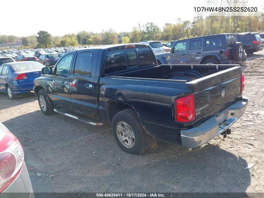 2005 Dodge Dakota Slt VIN: 1D7HW48N25S252620 Lot: 40620411