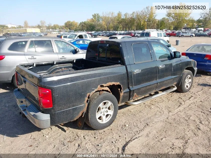 2005 Dodge Dakota Slt VIN: 1D7HW48N25S252620 Lot: 40620411