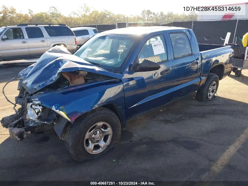 2005 Dodge Dakota St VIN: 1D7HE28K45S314659 Lot: 40657251