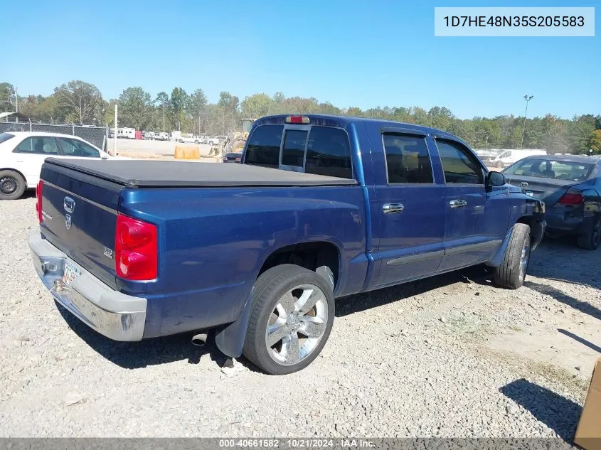 2005 Dodge Dakota Slt VIN: 1D7HE48N35S205583 Lot: 40661582