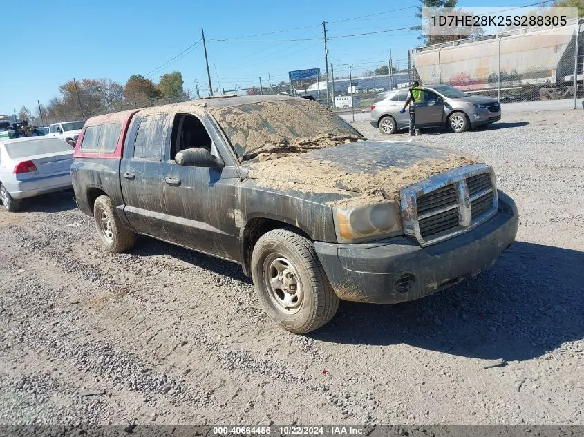 2005 Dodge Dakota St VIN: 1D7HE28K25S288305 Lot: 40664455