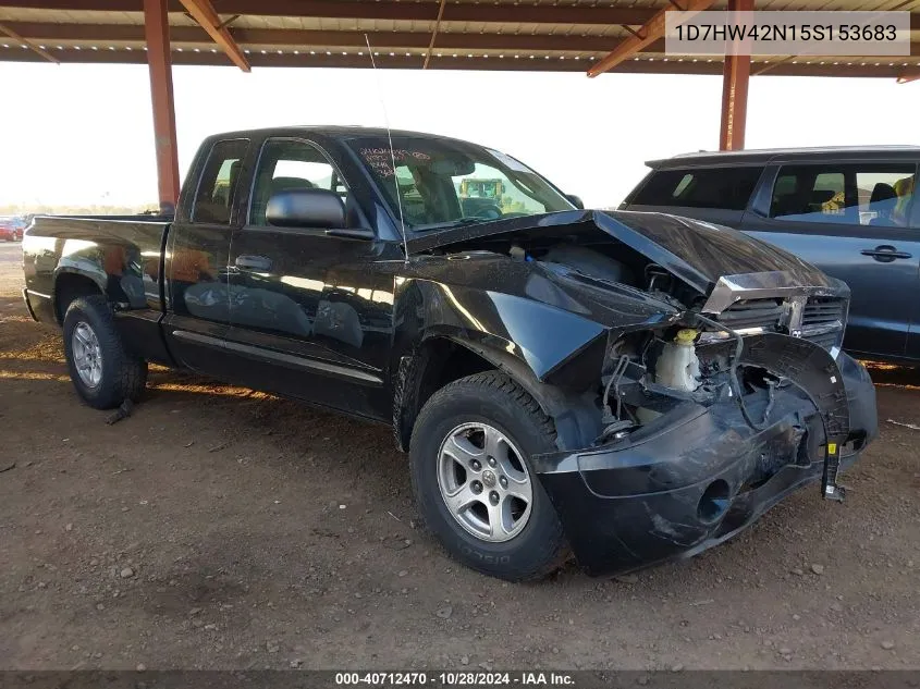 2005 Dodge Dakota Slt VIN: 1D7HW42N15S153683 Lot: 40712470