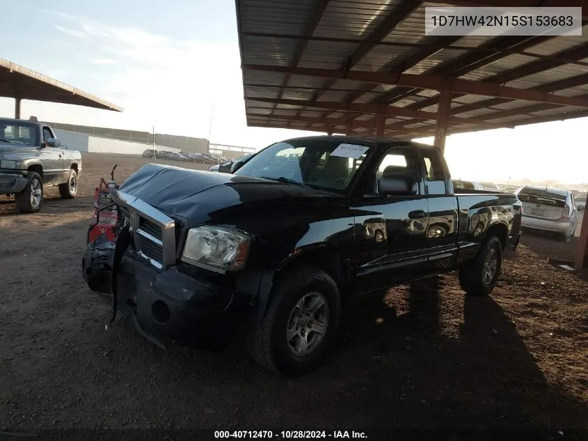 2005 Dodge Dakota Slt VIN: 1D7HW42N15S153683 Lot: 40712470