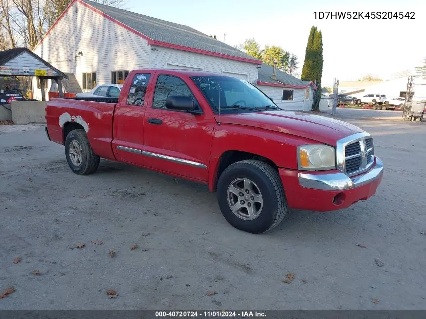 2005 Dodge Dakota Laramie VIN: 1D7HW52K45S204542 Lot: 40720724