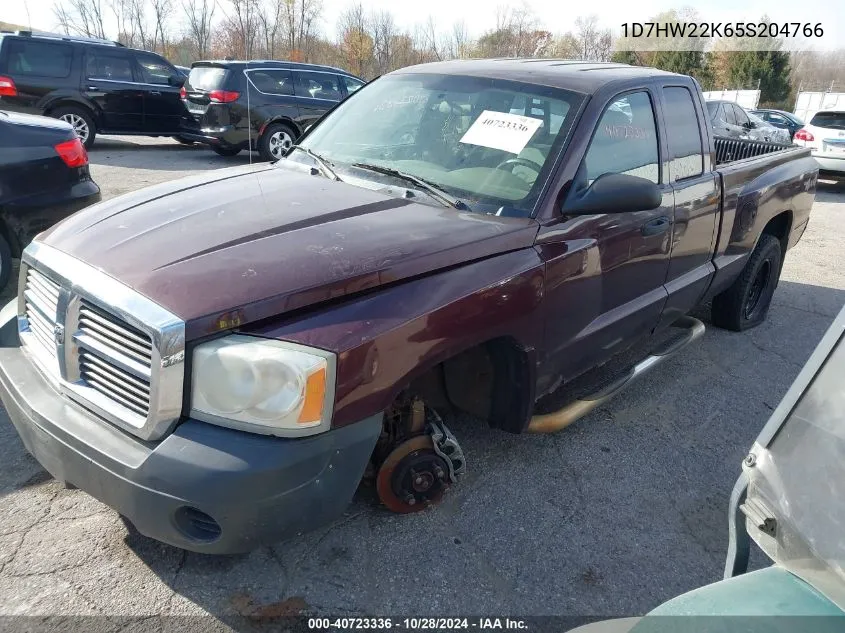 2005 Dodge Dakota St VIN: 1D7HW22K65S204766 Lot: 40723336