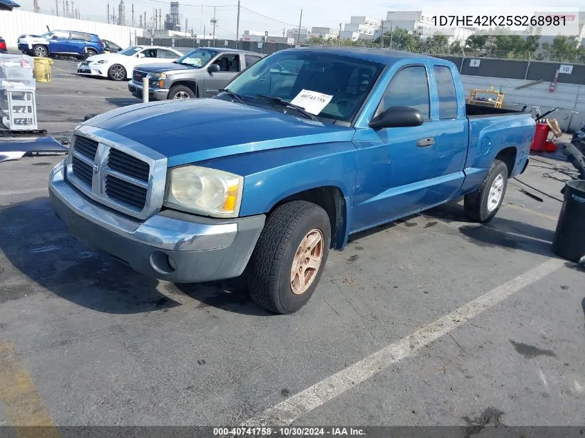 2005 Dodge Dakota Slt VIN: 1D7HE42K25S268981 Lot: 40741758