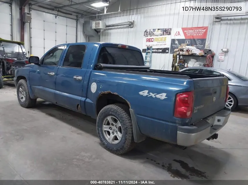 2005 Dodge Dakota Slt VIN: 1D7HW48N35S290793 Lot: 40783821