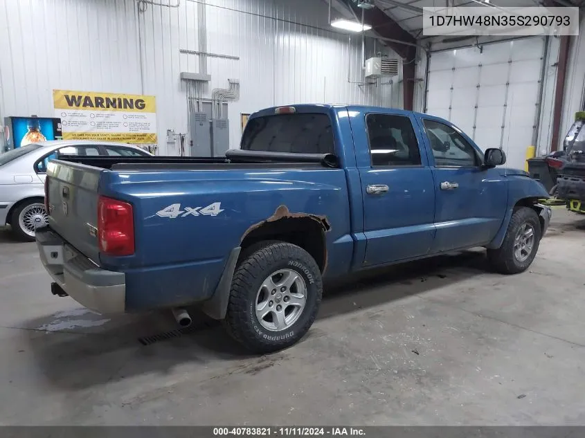 2005 Dodge Dakota Slt VIN: 1D7HW48N35S290793 Lot: 40783821