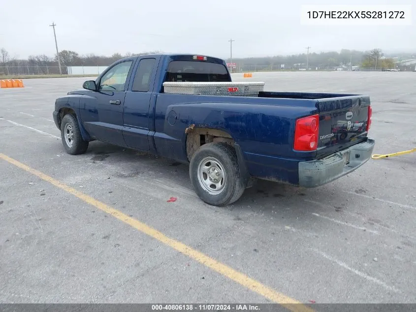 2005 Dodge Dakota St VIN: 1D7HE22KX5S281272 Lot: 40806138