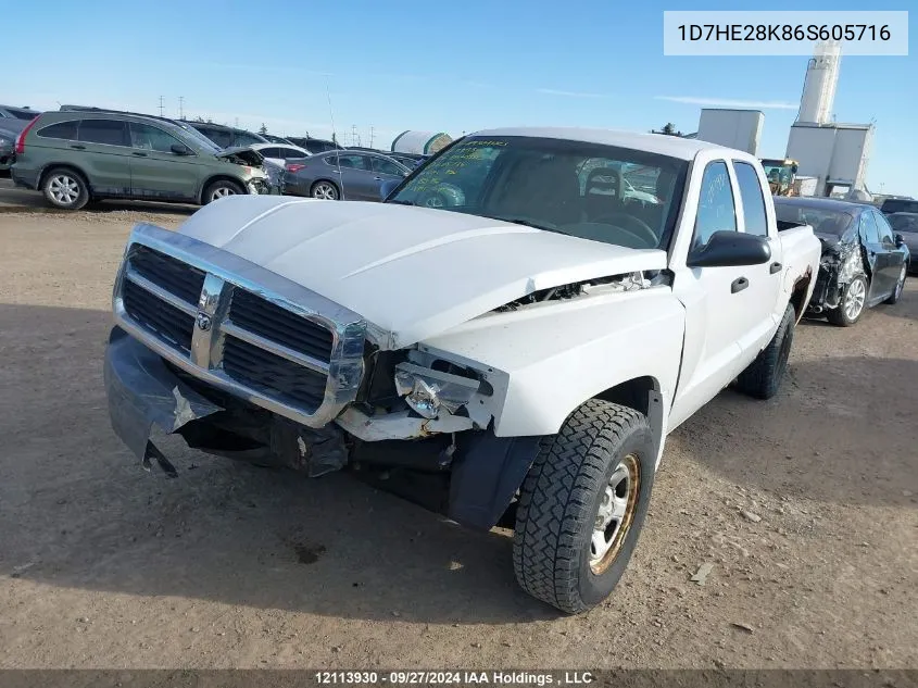 1D7HE28K86S605716 2006 Dodge Dakota St