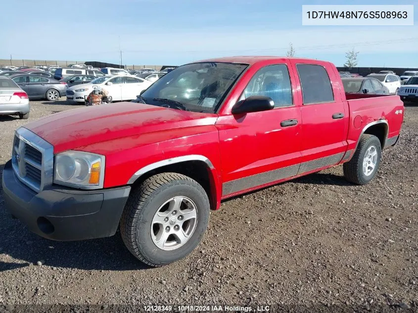 2006 Dodge Dakota Quad Slt VIN: 1D7HW48N76S508963 Lot: 12128349