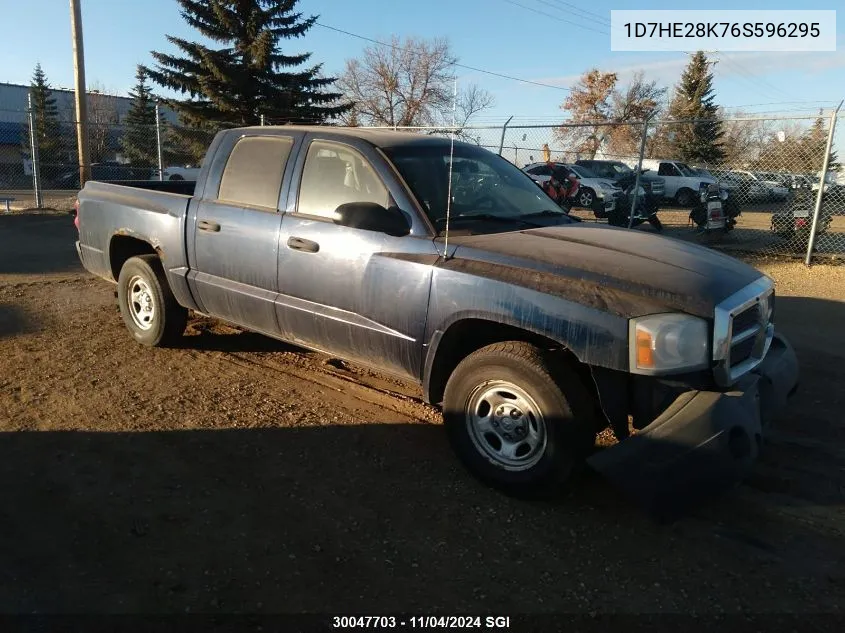 2006 Dodge Dakota Quad/St VIN: 1D7HE28K76S596295 Lot: 30047703