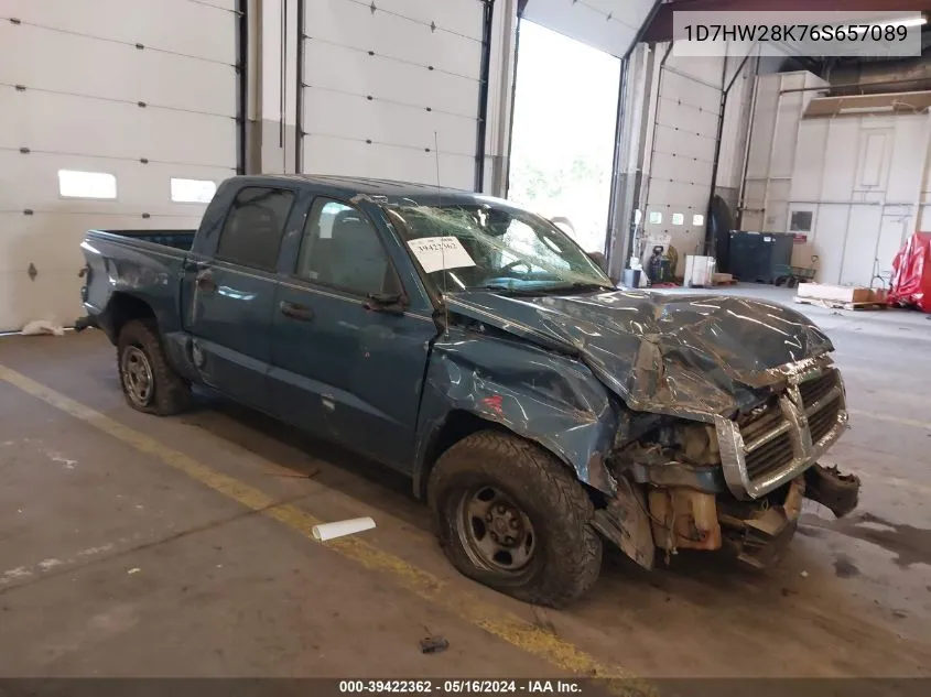 2006 Dodge Dakota St VIN: 1D7HW28K76S657089 Lot: 39422362