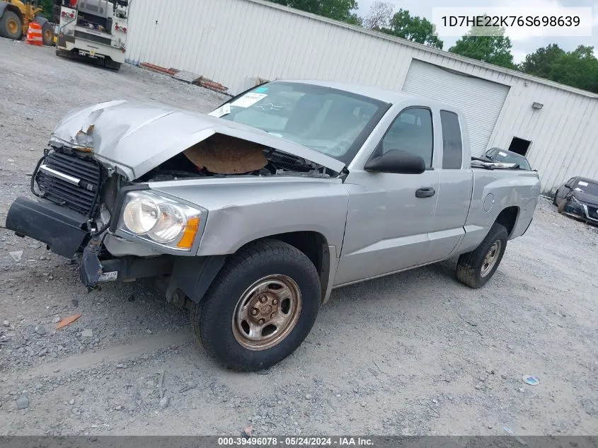 2006 Dodge Dakota St VIN: 1D7HE22K76S698639 Lot: 39496078