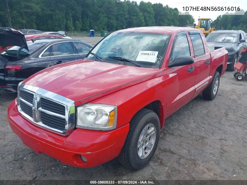 2006 Dodge Dakota Slt VIN: 1D7HE48N56S616016 Lot: 39808333