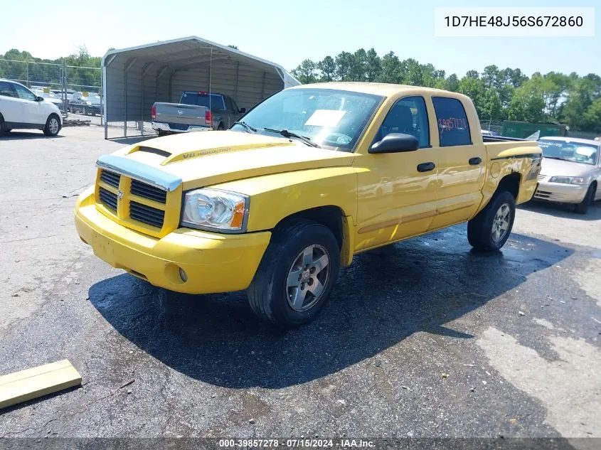 2006 Dodge Dakota Slt VIN: 1D7HE48J56S672860 Lot: 39857278