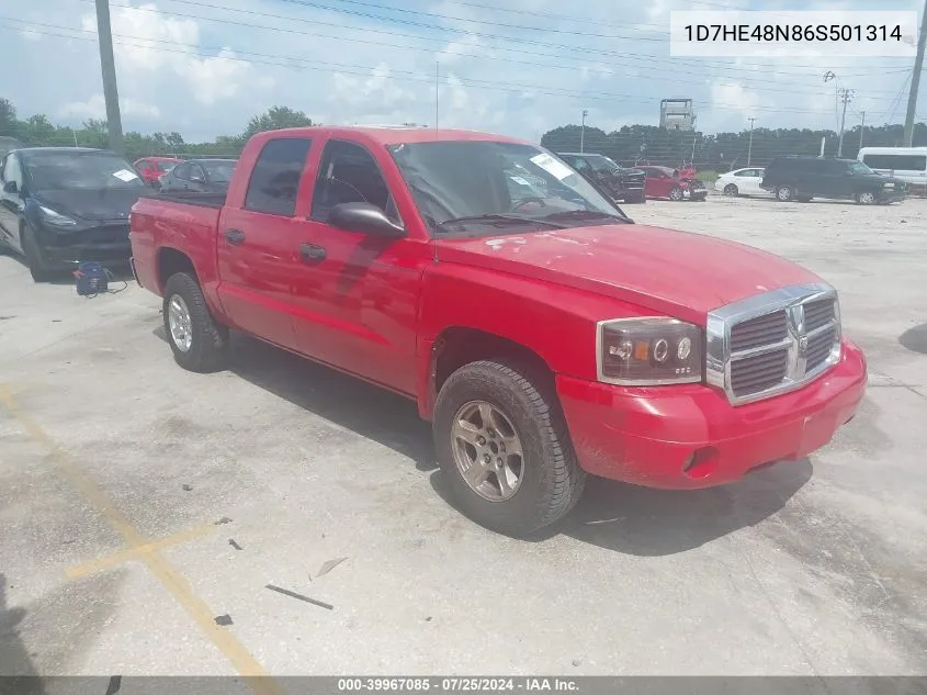 1D7HE48N86S501314 2006 Dodge Dakota Slt