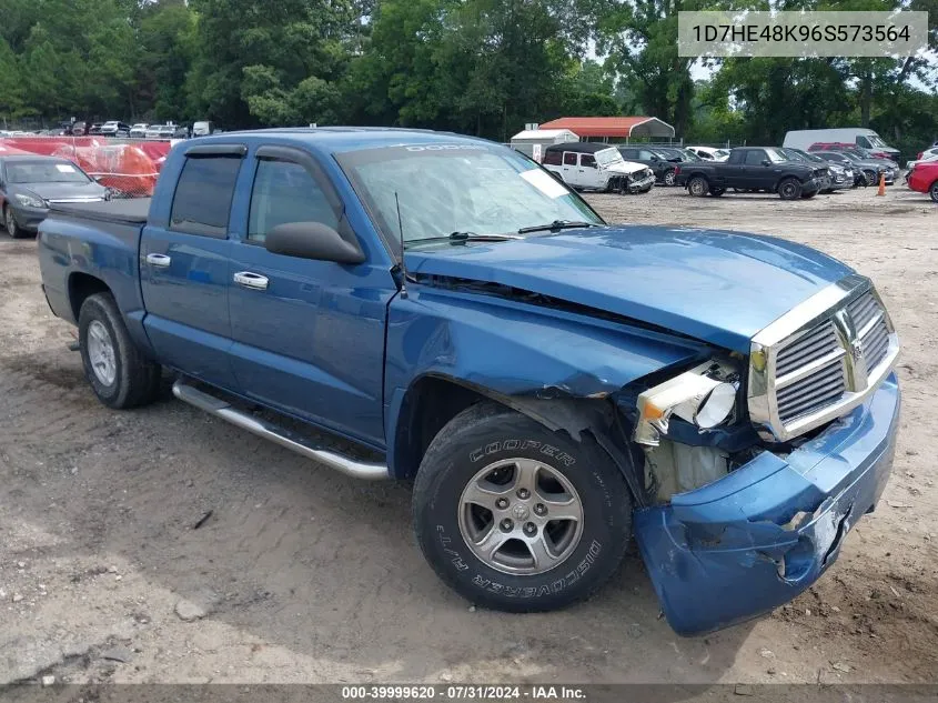 2006 Dodge Dakota Slt VIN: 1D7HE48K96S573564 Lot: 39999620