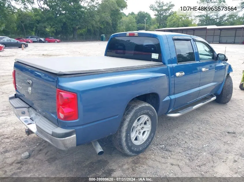 2006 Dodge Dakota Slt VIN: 1D7HE48K96S573564 Lot: 39999620