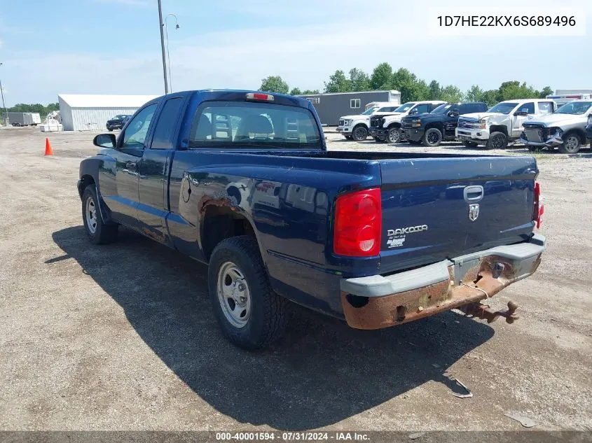 2006 Dodge Dakota St VIN: 1D7HE22KX6S689496 Lot: 40001594