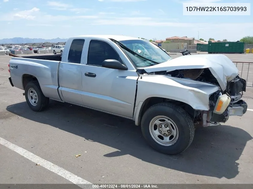 1D7HW22K16S703993 2006 Dodge Dakota St