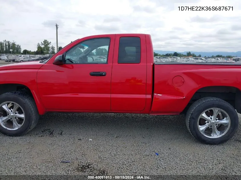 2006 Dodge Dakota St VIN: 1D7HE22K36S687671 Lot: 40091913