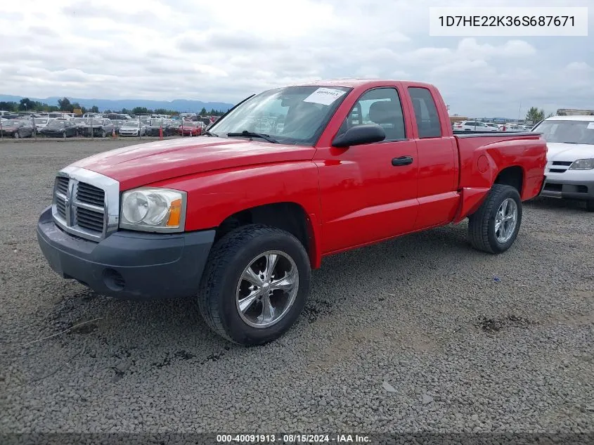 1D7HE22K36S687671 2006 Dodge Dakota St