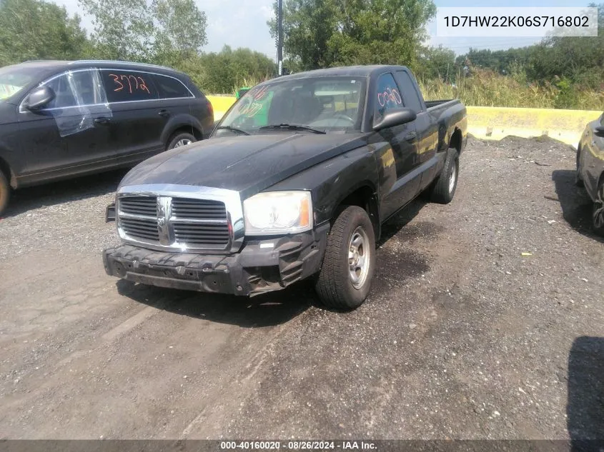 2006 Dodge Dakota St VIN: 1D7HW22K06S716802 Lot: 40160020