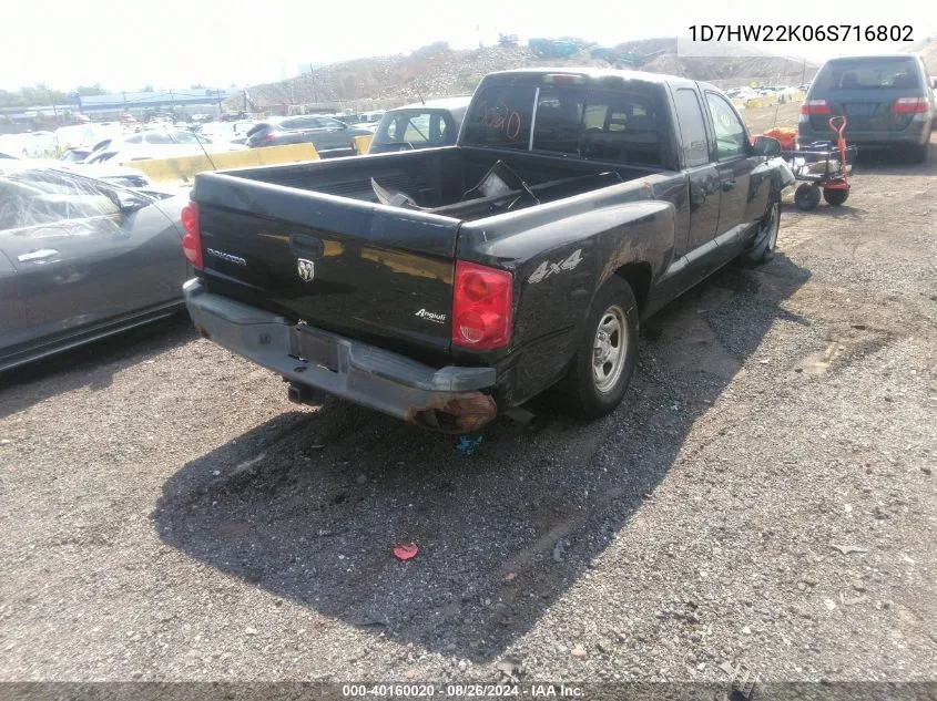 2006 Dodge Dakota St VIN: 1D7HW22K06S716802 Lot: 40160020