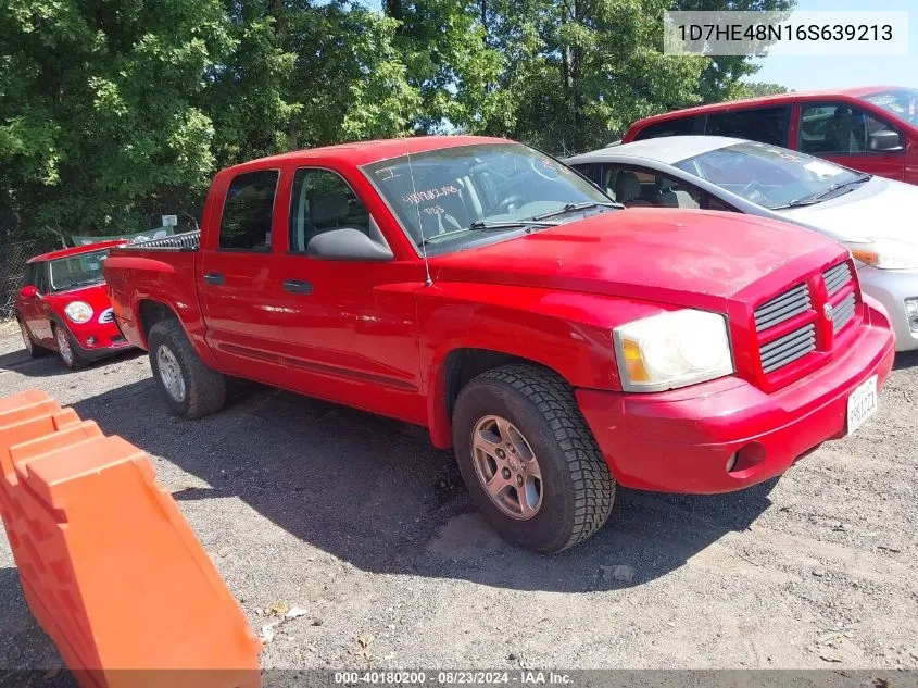 2006 Dodge Dakota Slt VIN: 1D7HE48N16S639213 Lot: 40180200