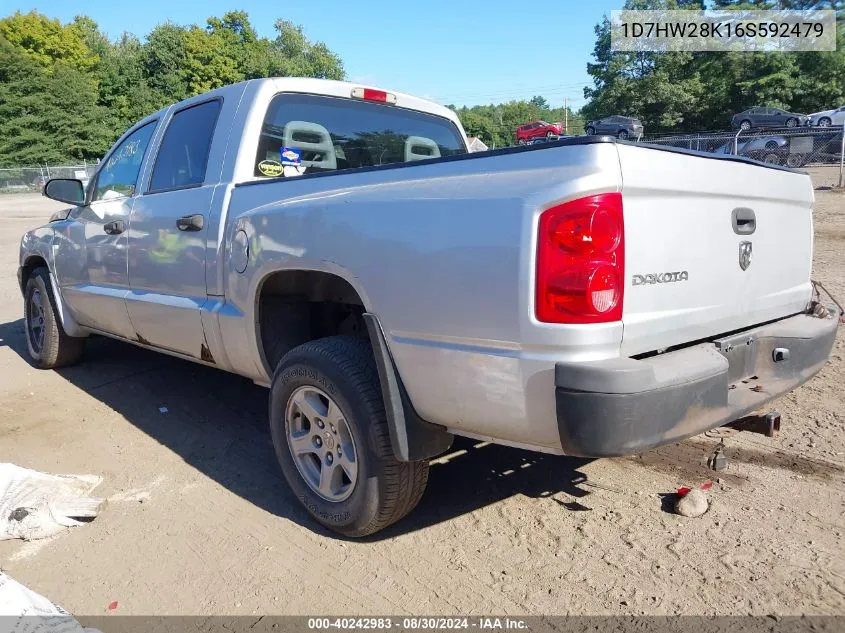 2006 Dodge Dakota St VIN: 1D7HW28K16S592479 Lot: 40242983