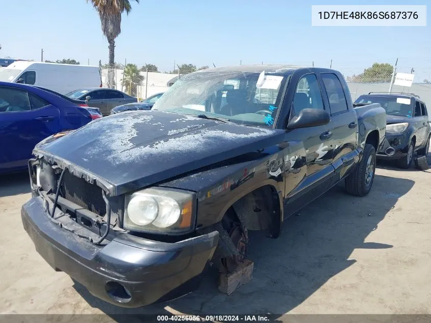 2006 Dodge Dakota Slt VIN: 1D7HE48K86S687376 Lot: 40256056