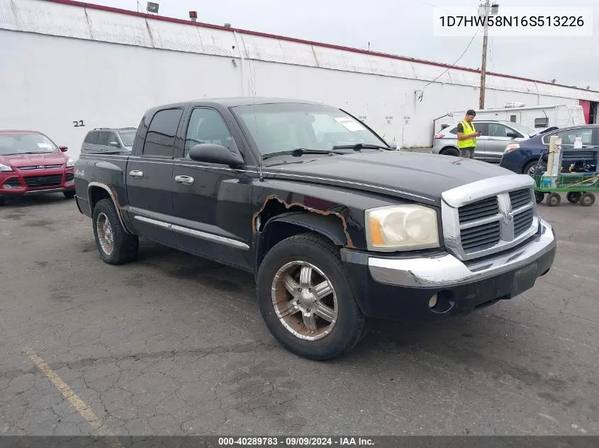 2006 Dodge Dakota Laramie VIN: 1D7HW58N16S513226 Lot: 40289783