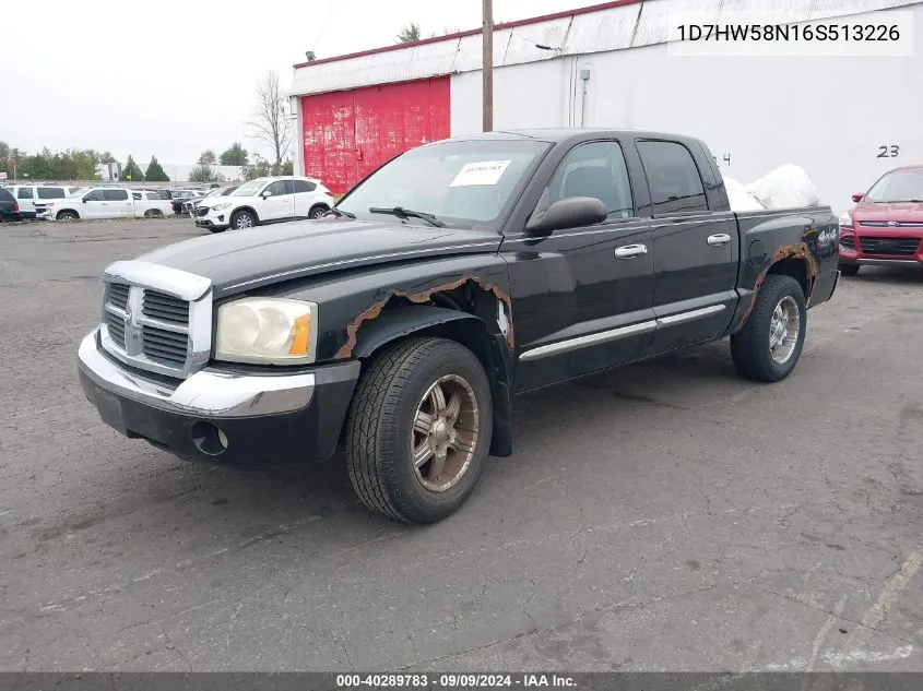 2006 Dodge Dakota Laramie VIN: 1D7HW58N16S513226 Lot: 40289783