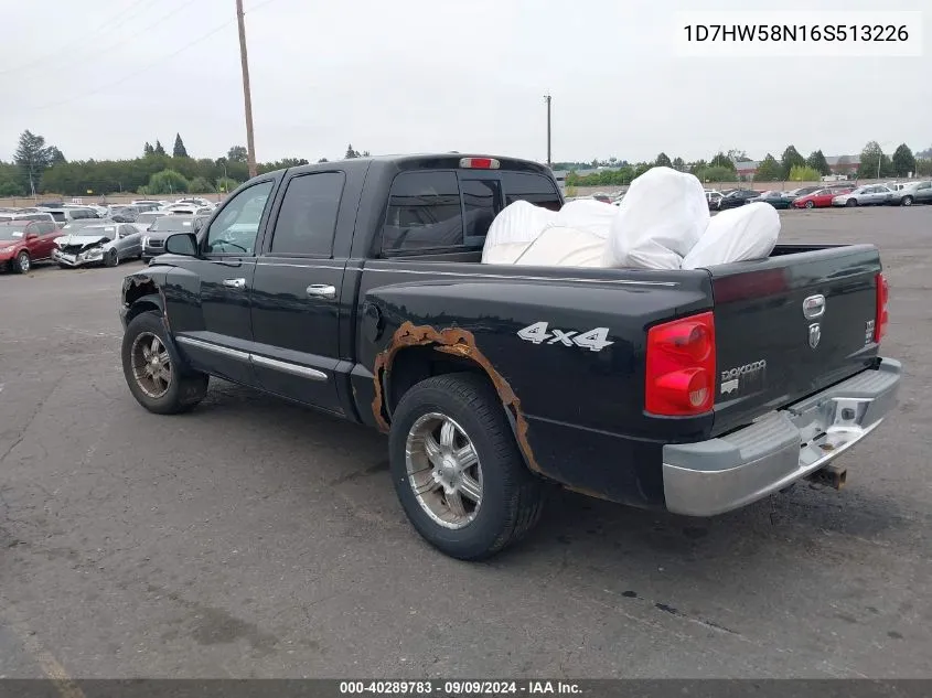 2006 Dodge Dakota Laramie VIN: 1D7HW58N16S513226 Lot: 40289783