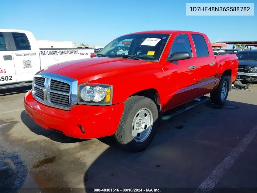 2006 Dodge Dakota Slt VIN: 1D7HE48N36S588782 Lot: 40301516