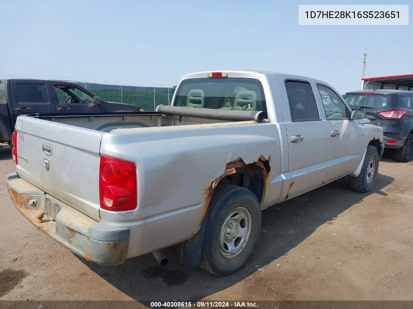 1D7HE28K16S523651 2006 Dodge Dakota St