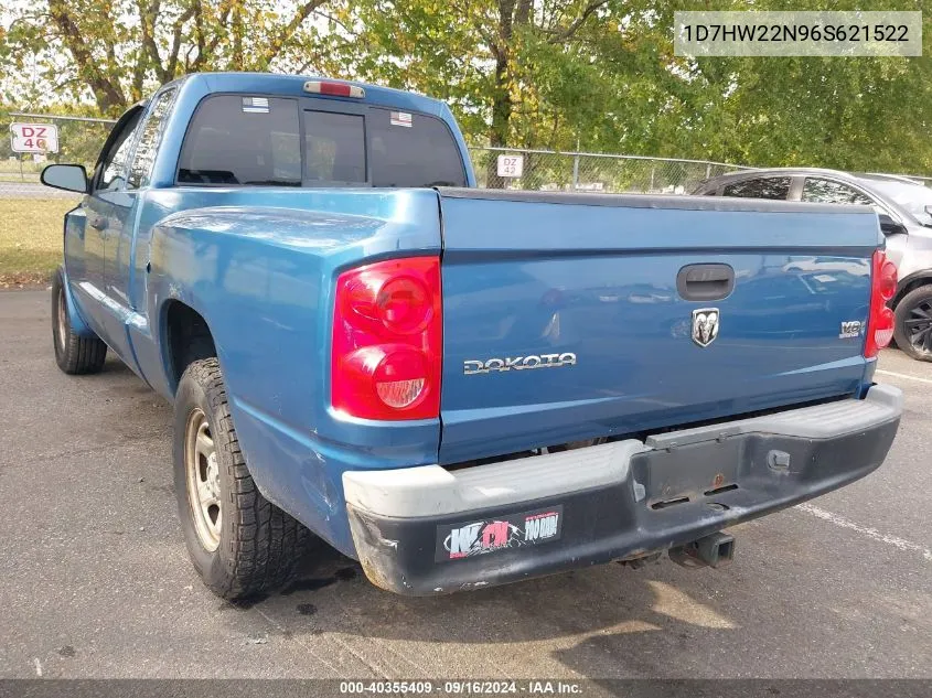 2006 Dodge Dakota St VIN: 1D7HW22N96S621522 Lot: 40355409